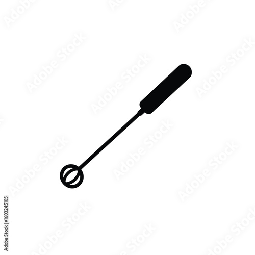 Black resin stirrer icon tool