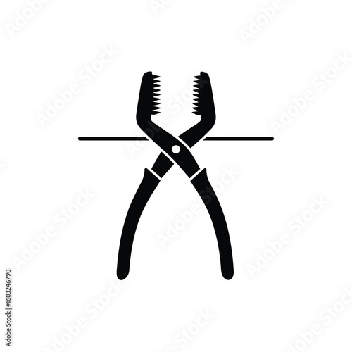 Black wire shaping tool icon pliers metal