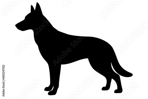 Brown German Shepherd Dog Silhouette animal