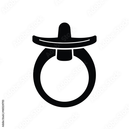 Black baby pacifier icon infant nipple