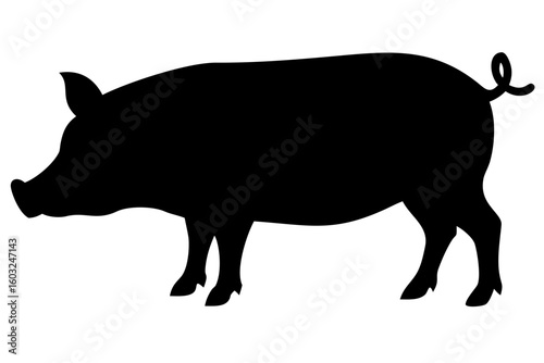 Duroc Pig Silhouette swine farm animal