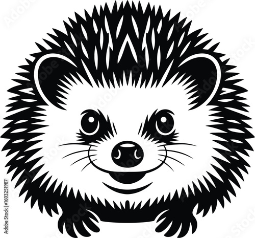 Spiky creature with friendly expression hedgehog animal