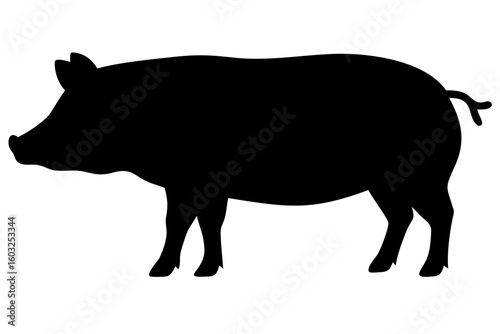 Duroc Pig Silhouette swine farm animal