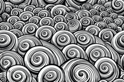 Abstract swirl pattern black and white background design for decorative purpose and illustration purposes with decorative lines