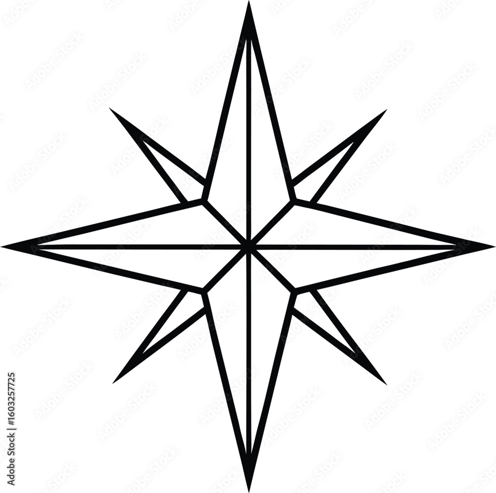Fototapeta premium christmas star line art