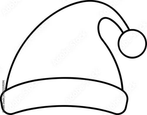 santa hat line art