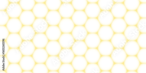 Bee hexagon shape decoration, brick wall mosaic graphic design. Abstract golden hexagon background design a white honeycomb grid pattern. seamless bright white abstract honeycomb background.