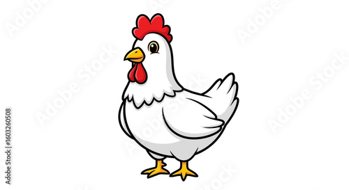 Cartoon Chicken Illustration
