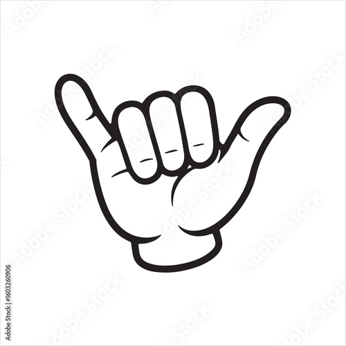 Peace hand sign icon in vector illustration style