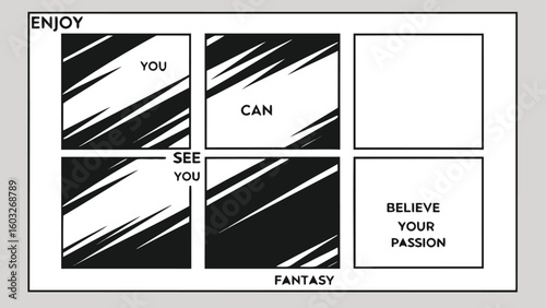 Enjoy the Fantasy You Can See Believe in Your Passion an Inspirational Concept Illustration Design