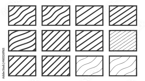 Geometric Pattern with Lines and Waves Decorative Square Shapes for Modern Backgrounds or Abstract Design Concepts