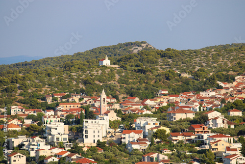 croatian valley from viewpoint veli vrh, Murter, Croatia