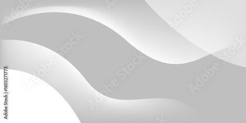 Abstract minimalist white and gray wave modern background. texture white pattern. vector illustration