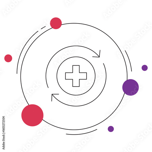 Recover icon, Recover Stronger Your Path to Healing, Bounce Back to Health with Confidence, vector