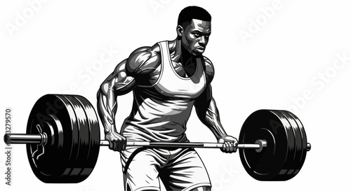 man lifting weights