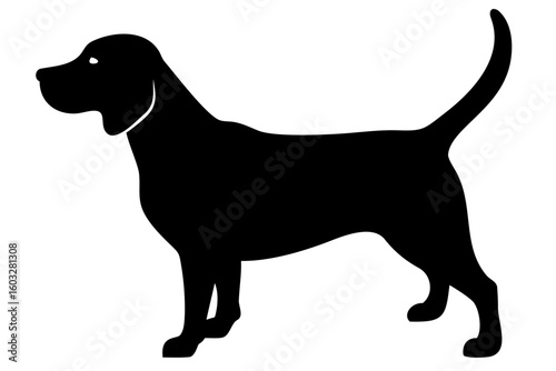 Blue Beagle Dog Silhouette animal silhouette pet silhouette