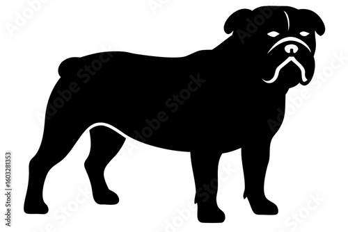 Red Bulldog Silhouette animal