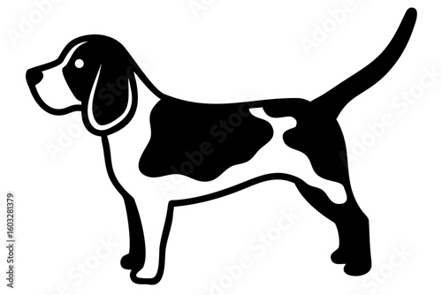 Spotted Beagle Dog Silhouette animal canine