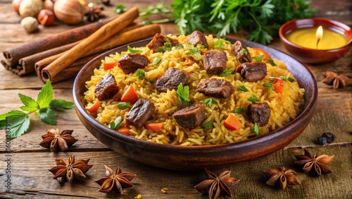 Tanzania Zanzibari Pilau
Spiced rice cooked with meat, cloves, and cinnamon—Zanzibar’s aromatic festive dinner offering.