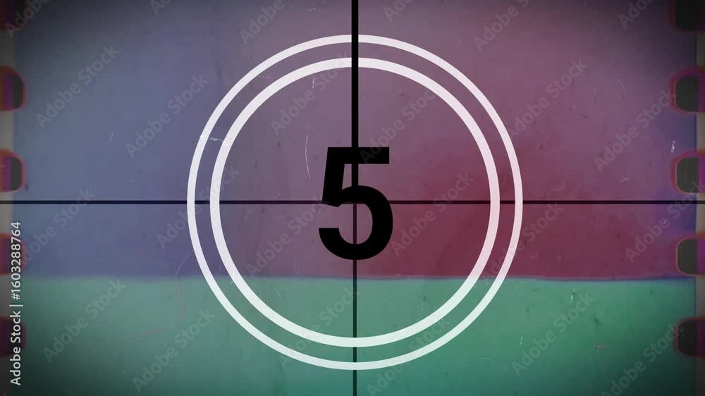 Cinematic Vintage Countdown Timer for Retro Edits from 10 to 0