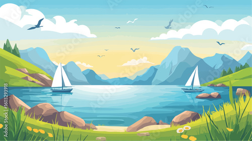 Serene Summer Mountain Landscape: Ideal for Nature Lovers and Travel Enthusiasts