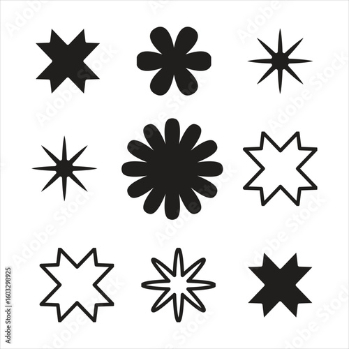 black and white icons
