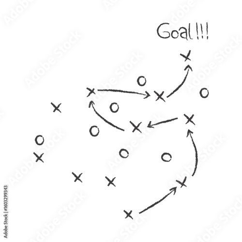Sports Tactics And Strategy Template Vector Design.