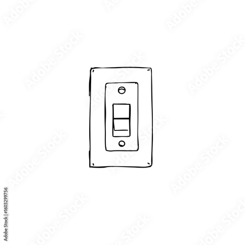 Simple line sketch of a light switch  
