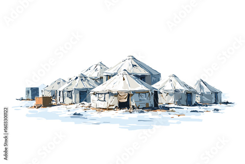 Refugee Camp isolated