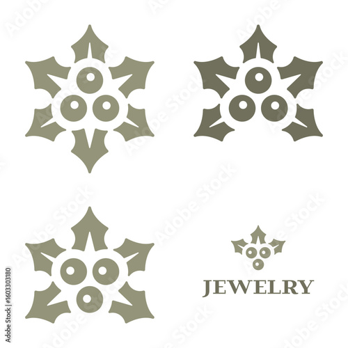 The Christmas jewelry designed with festive elements for a seasonal elegant look