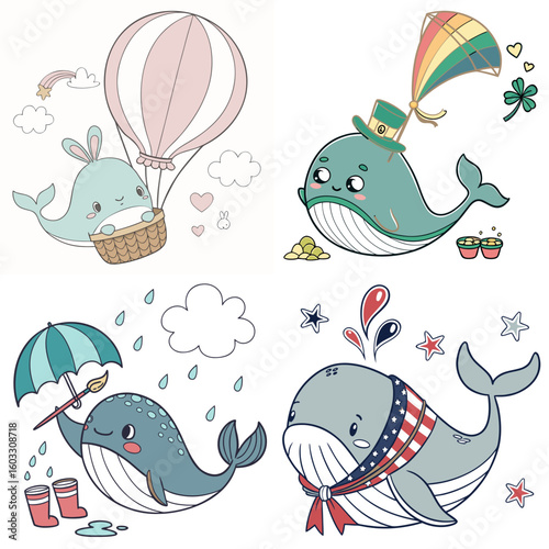 High-Quality whales Illustrations in Various Styles – SVG Bundle