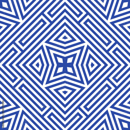 Seamless pattern. Stars, kites, diamonds ornament. Geometrical backdrop. Abstract background. Ethnic motif. Geometric figures wallpaper. Digital paper. Ethnical textile print. Web design
