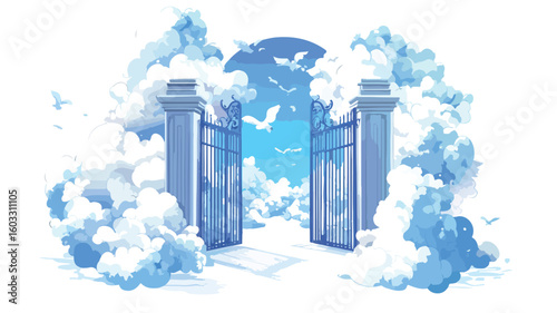 Heavenly Gates: Outdoor Sky Spirituality Scene