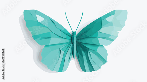 Elegant Paper Butterfly Photography Wide-Angle