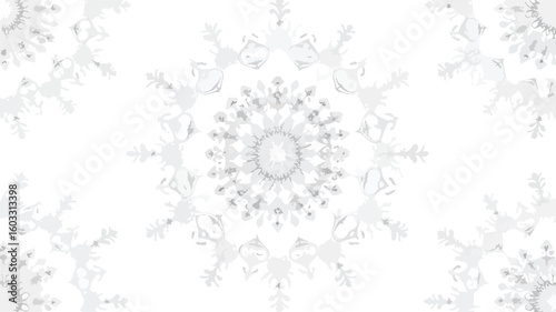 Snowflake Pattern on White Background