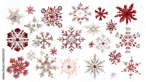 Snowflake accents illustration wide angle