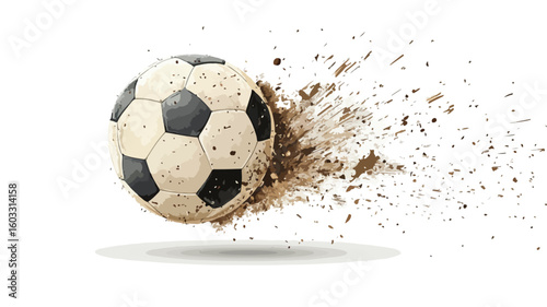 Precision soccer ball kicking technique illustration