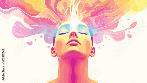 Spiritual Awakening Portrait of Adult Person