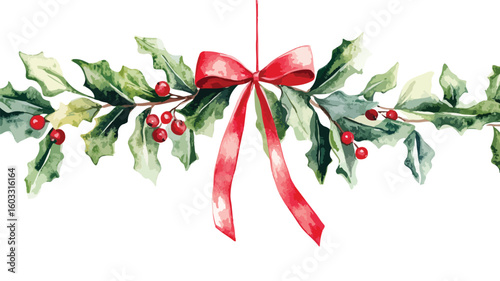 Elegant Mistletoe Decoration Hanging from Ceiling