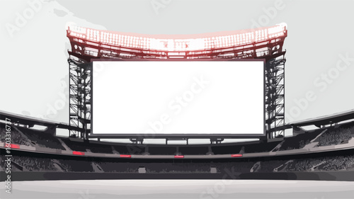 Stadium Billboard Template Mockup Design