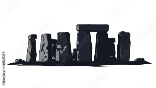 Majestic Stonehenge Silhouette in Wide Angle