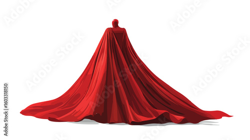 Superhero Red Cape Dress Gown Image
