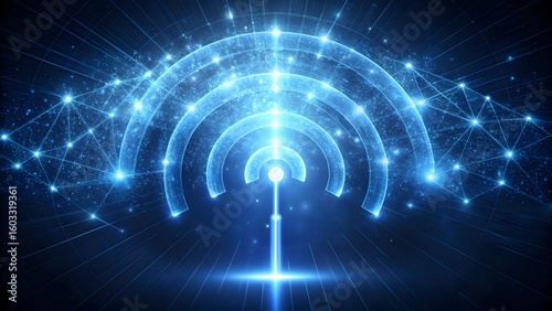 Wallpaper Mural Abstract Wireless Network Signal Torontodigital.ca