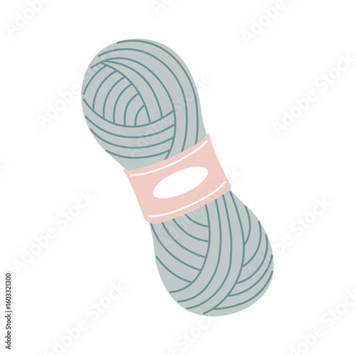 Pale Green Knitting Yarn Skein in Minimalist Style