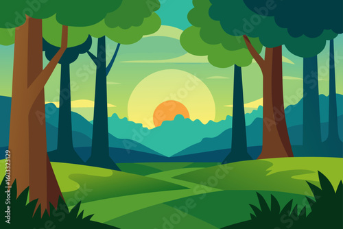 afternoon forest glade