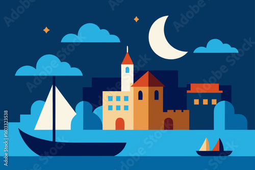 Sleepy Harbor Scene