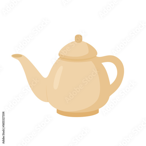 Flat Style Vector Illustration of Teapot