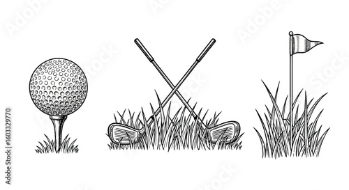 Golf Equipment Illustration