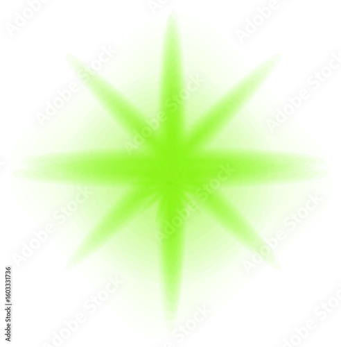 green star light effect vector