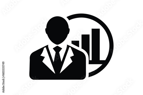 business analyst vector icon